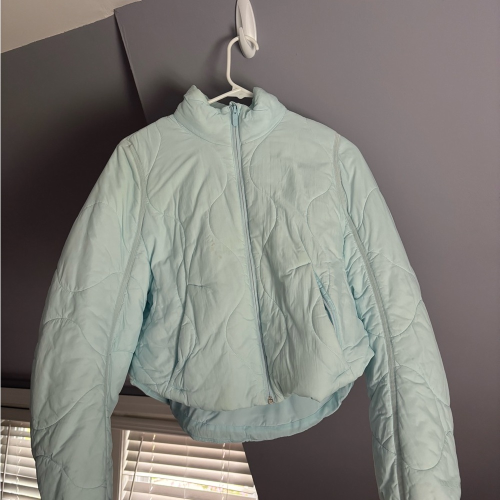 Light Blue Quilted Women's Jacket